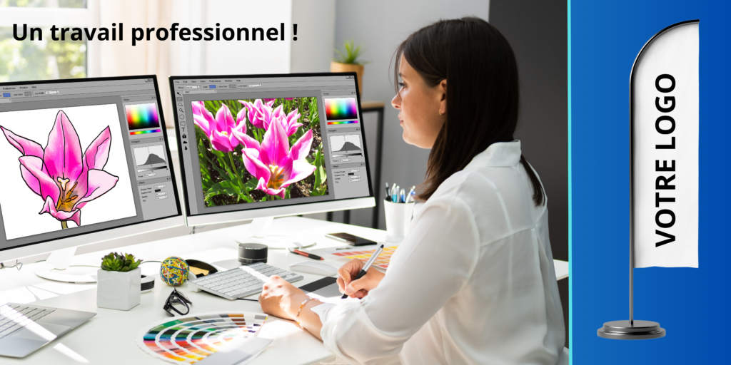 Conception marketing, voile, création sur mesure, publicité, affiche , graphisme, réalisation et conception, couleur, coloré