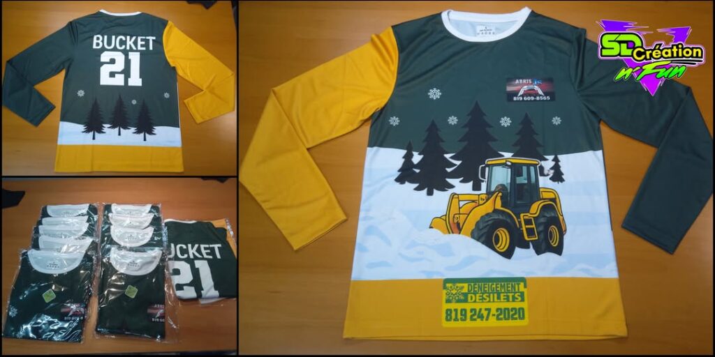 T-shirt sublimation complet avec impression pleine surface