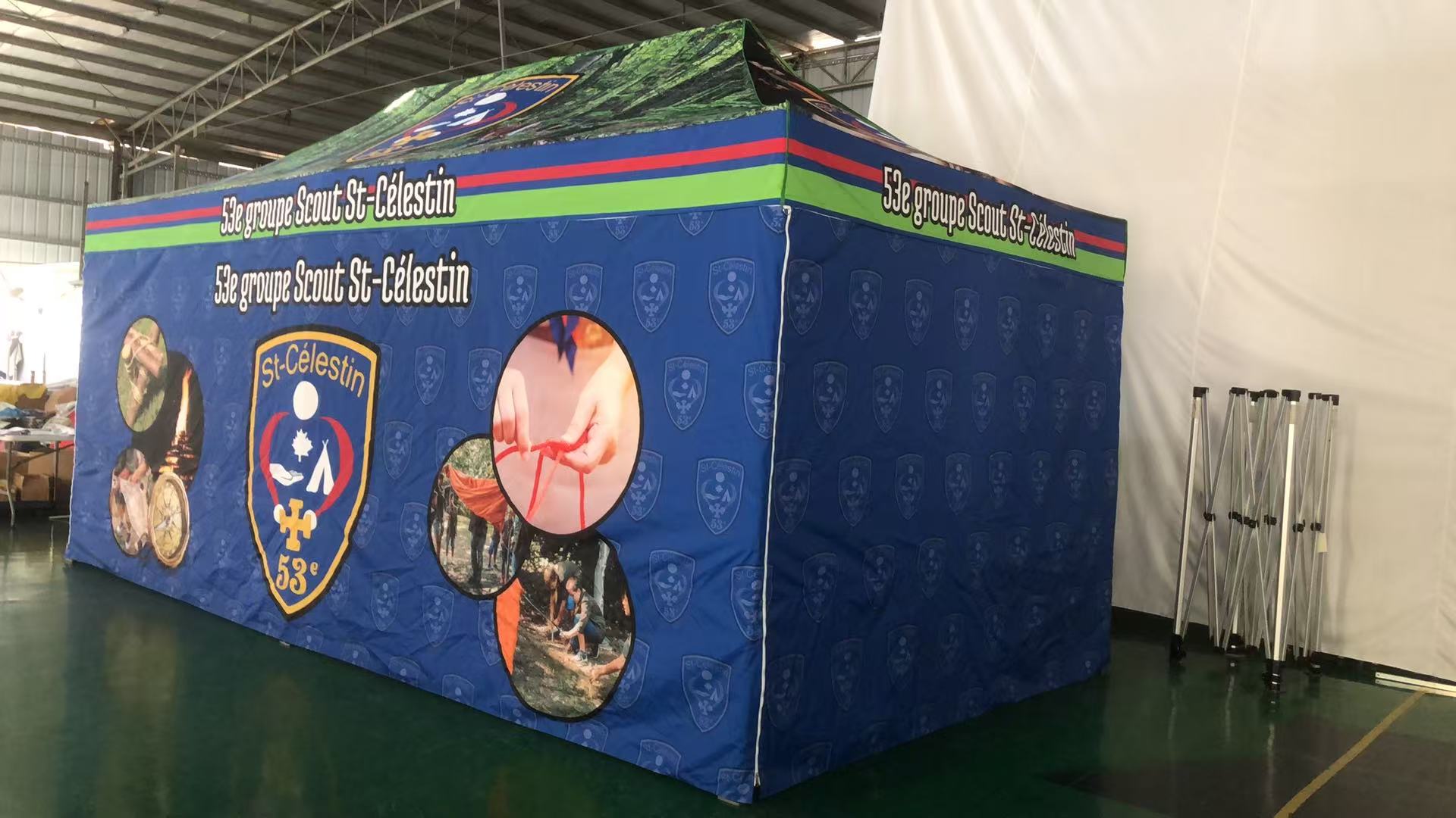 Abri pop-up 10x20 avec murs complets personnalisés