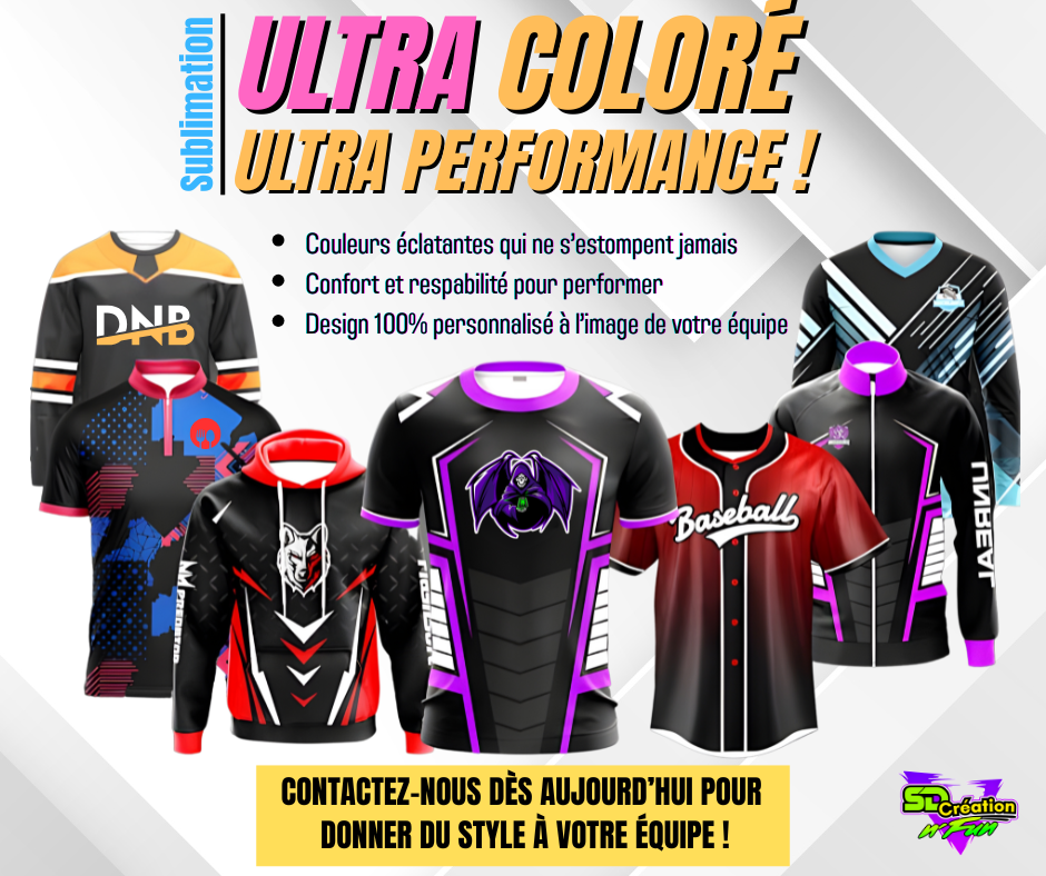 Vêtement personnalisé sublimation impression haute qualité