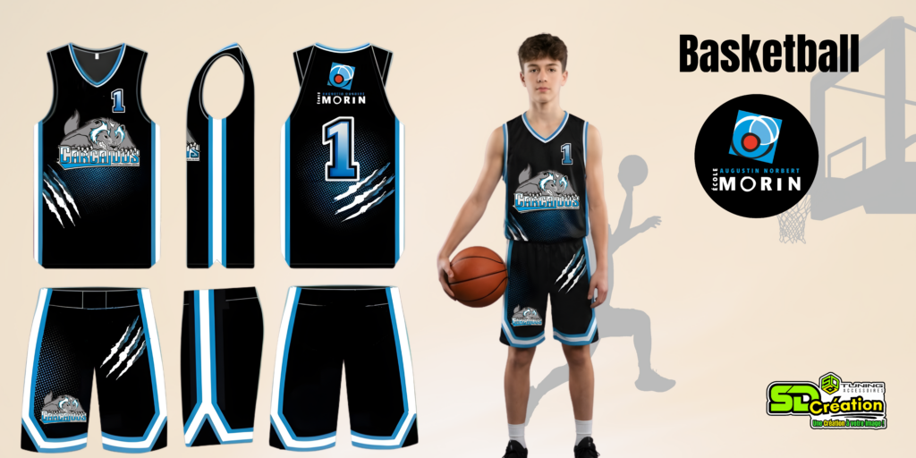 Design complet de collection de vêtement pour école, équipe sportive, club ou entreprise.