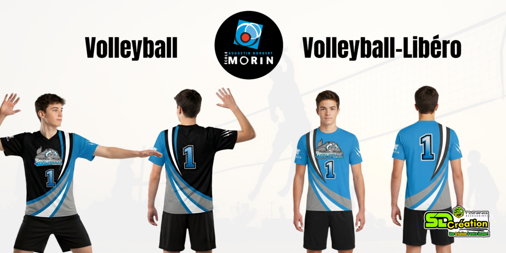 Design complet de collection de vêtement pour école, équipe sportive, club ou entreprise.