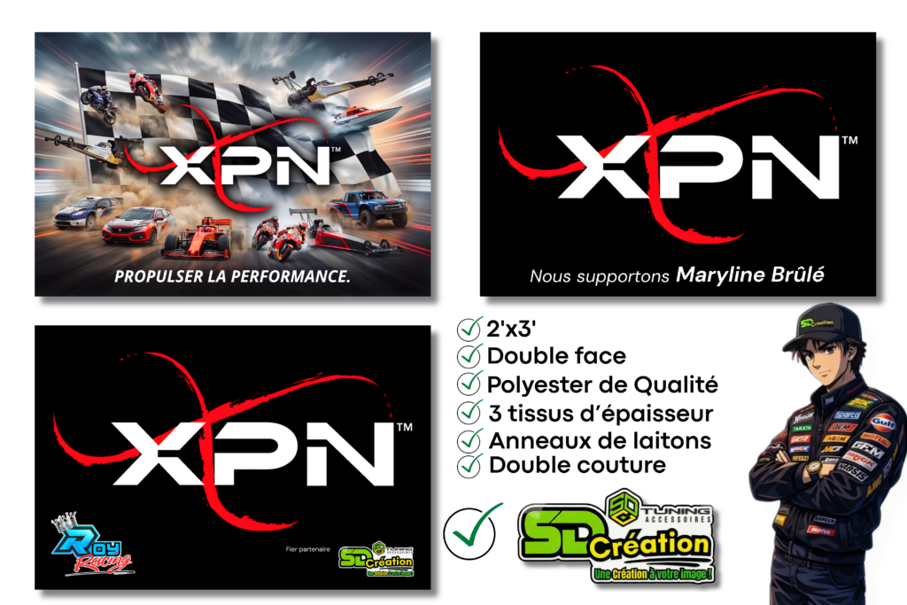 Bannières personnalisés pour projet personnel et corporatif. Trois bannières conçu pour Roy Racing et XPN